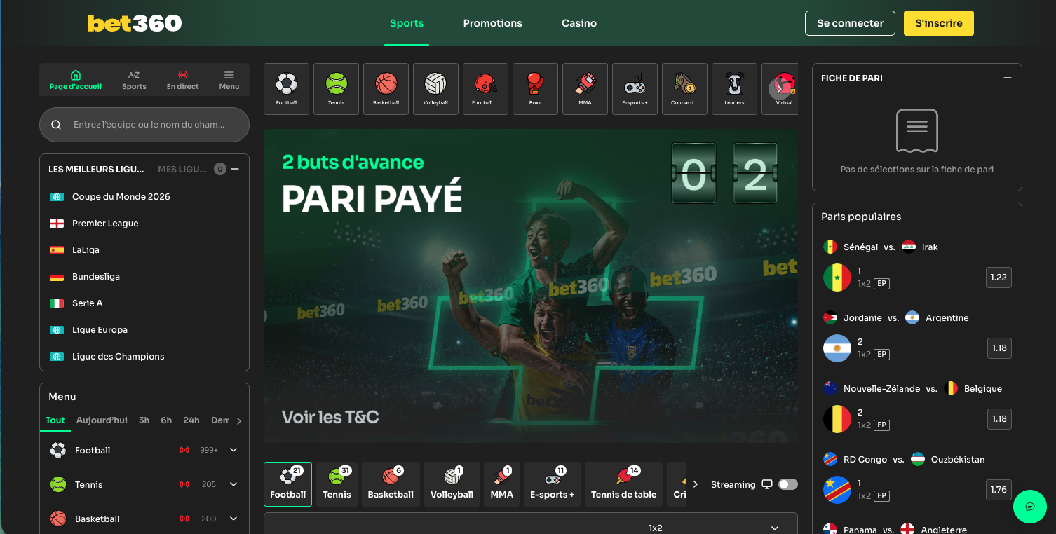 Bet360 — Application mobile